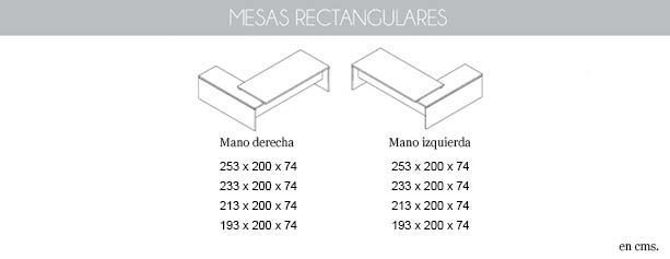 mesa despacho dirección h4 medidas 