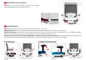 BRAZOS Y REGULACIO ALTURA RESPALDO