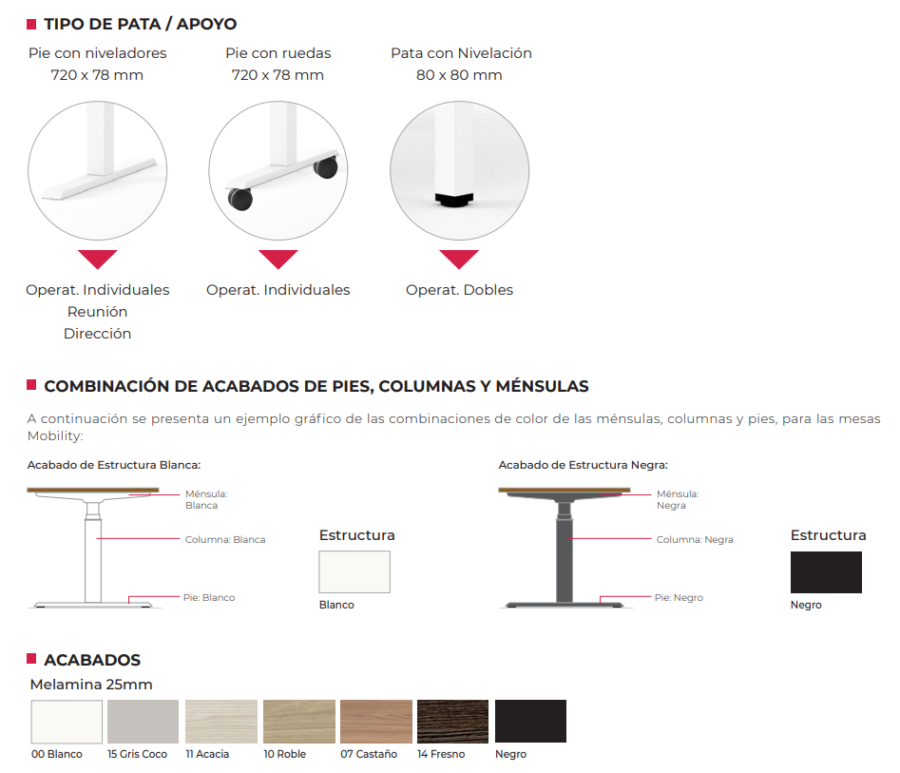 escritorio elevable mobility